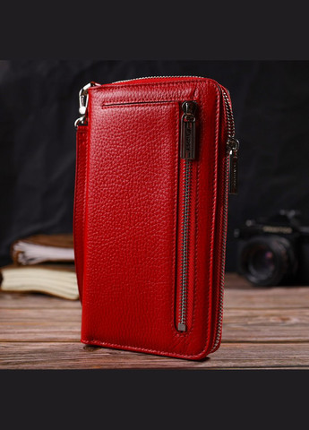 Клатч Женский из натуральной кожи 21921 Красный Canpellini (302007828)