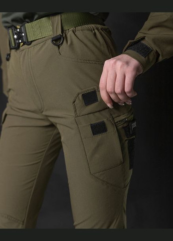 Жіночі брюки карго тактичні Байрактар хакі BEZET (291438162)