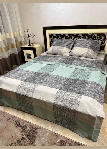 Постільна білизна бавовняна Візерунки Євро 200 x 220 Бязь Сірий 50 х 70 No Brand (280930215)