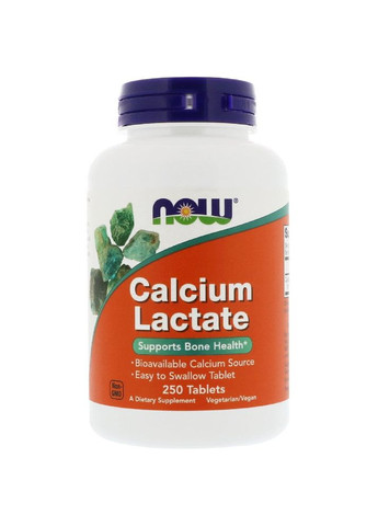Кальцій Calcium Lactate 250 tabs Now (280916650)