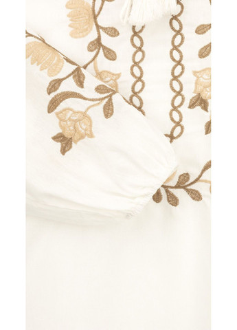 Комбинированная рубашка вышиванка женская 2750 бело-бежевый shop (2000990896568) хлопок (365065689)