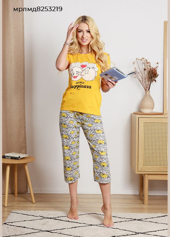 Прозорий жіночий комплект капрі та футболка Marilynmod