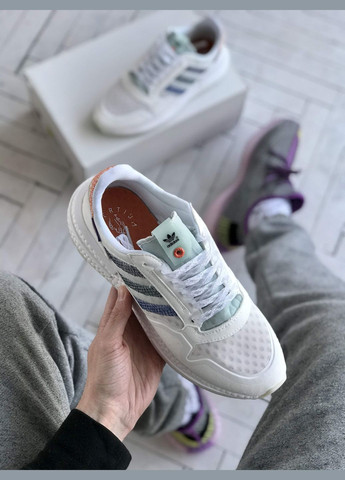 Кроссовки женские и мужские Adidas ZX 500 white | Адидас ZX 500 белые No Brand белые демисезоны (307397806)
