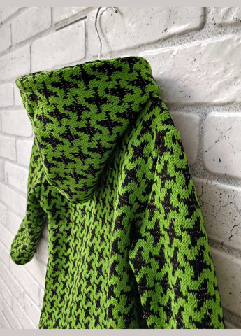 Дитячий худий теплий в'язаний зимовий акрил, з кишенями кенгуру і капюшоном, гусячі лапки помаранчевий No Brand (316843459)