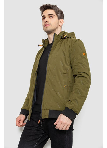 Оливковая (хаки) демисезонная куртка мужская демисезонная с капюшоном Ager 244RL-9882AL