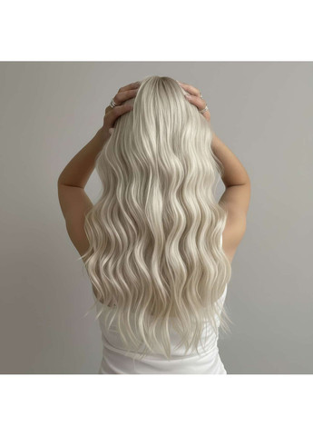 Перука хвиляста довга 70 см зі штучного волосся жіноча Блондин No Brand (370203699)