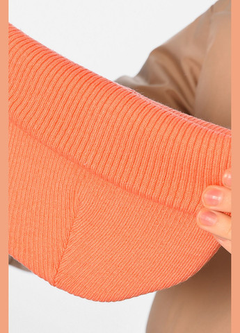 Шапка жіноча зимова однотонного коралового кольору Let's Shop (333299751)