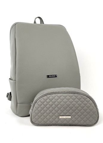 Комплект (рюкзак и косметичка) N23008 светло-серый Alba Soboni міський (280930827)