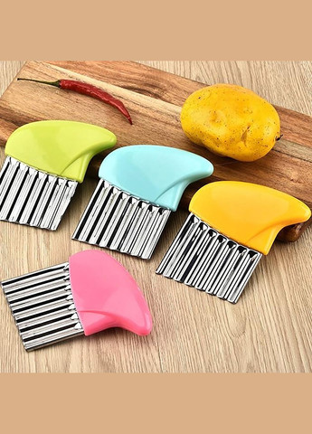 Слайсер хвилястий сирорізка ніж для фігурної нарізки сиру картоплі чіпсів карвінгу Зелений Kitchen Master (304153169)