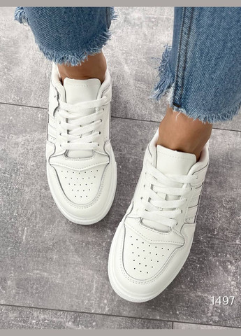 Белые демисезонные комфортные кроссовки No Brand