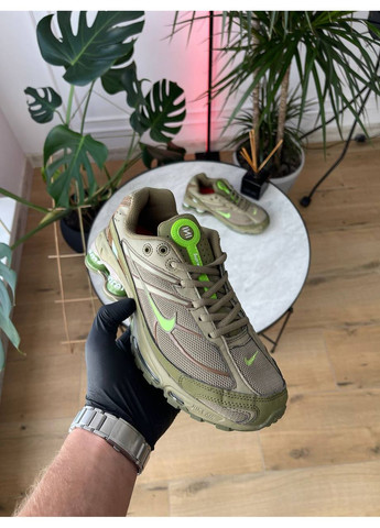 Кроссовки женские и мужские Nike Shox Ride 2 SP x Supreme khaki | Найк Шокс Райд 2 СП хаки No Brand хаки демисезоны (362035179)