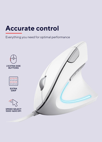 Миша Verto Ergonomic, USB-A, Trust (314776054)