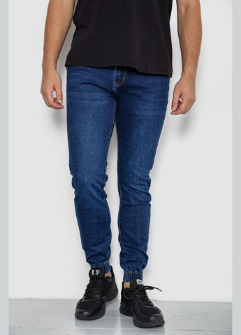 Синие демисезонные прямые джинсы мужские на резинке синие однотонные размер 32 (sku_244r8062) Ager