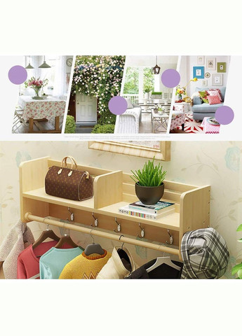 Вішалка для одягу з дерева Уінсор 100 ваніль (ВДО-102602) No Brand (327846039)