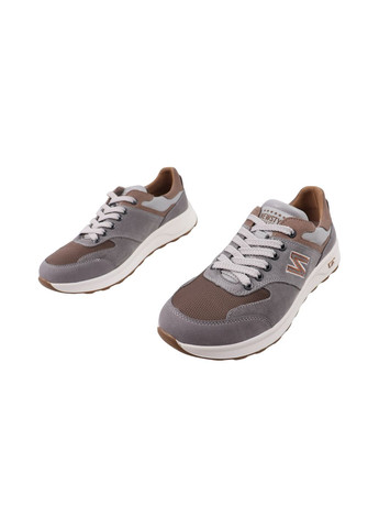 Сірі кросівки чоловічі сірі натуральна замша Konors 871-25DTS