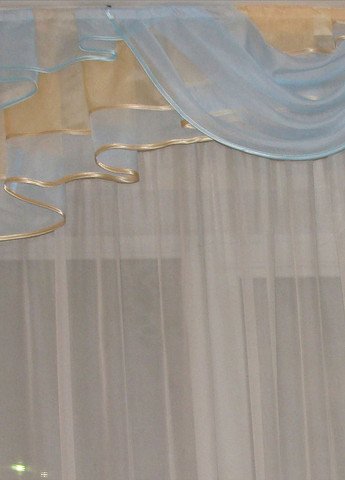 Ламбрекен Дуга карниз 200см голубой с желтым (71_7_2м) Firanka Simple (332795320)