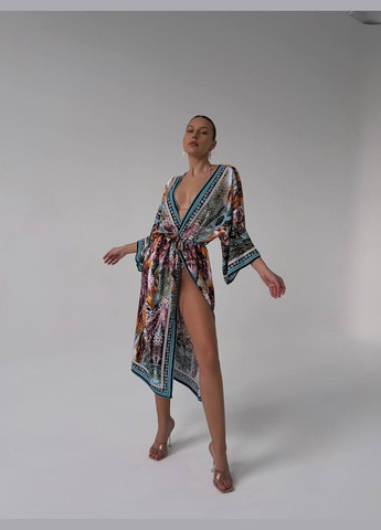 Комбинированный летний эффектный купальник с леопардовым принтом раздельный No Brand