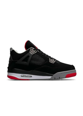 Белые демисезонные кроссовки мужские nike air jordan 4 retro bred найк аир джордан No Brand