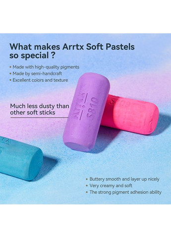 Пастель мягкая ASP-0172B 72 цвета (LC303793) Arrtx (323098700)