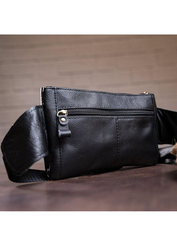 Бананка шкіряна 14809 Чорна Vintage (366880866)