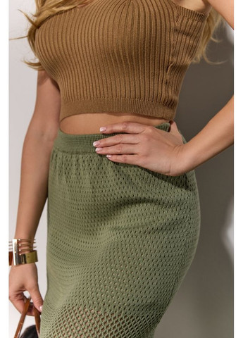 Жіноча ажурна спідниця міді – легка романтична модель для святкових та літніх образів (2515) Triko Bakh (360919791)