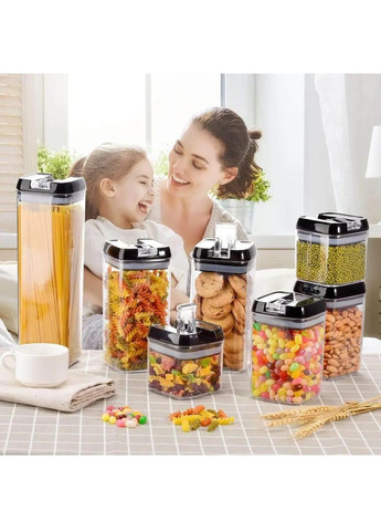 Комплект контейнерів ємностей боксів органайзерів різних розмірів для зберігання круп сипучих 7 штук (480906-Prob) Unbranded (347494922)