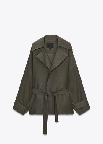 Серо-коричневая демисезонная куртка Zara