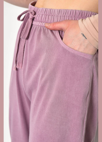 Штани жіночі напівбатальні бузкового кольору Let's Shop (281352821)