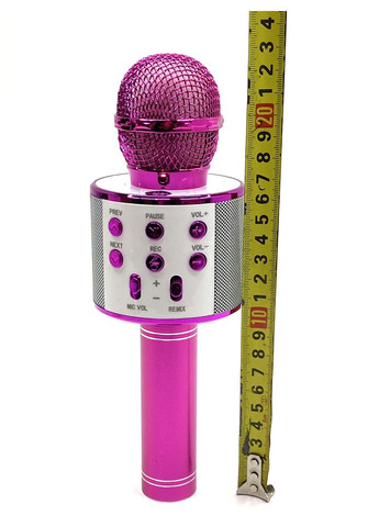 Мікрофон бездротової караоке bluetooth USB колонка Фіолетовий (С 48340) No Brand (314693014)
