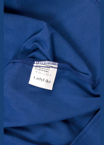 Тёмно-синяя блуза женская с поясом и баской (ll202120067) LadyLike