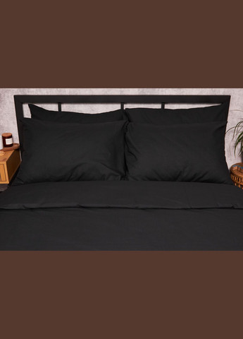 Комплект постільної білизни Бязь Gold Люкс сімейний 143х210х2 наволочки 4х70х70 (MS-820003004) Moon&Star Black (288043932)