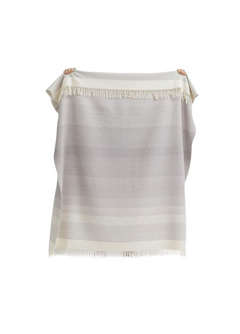 Плед на односпальную кровать 140х200 шерстяной серый в полоску 21244237 Lanavitta (316504773)