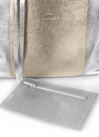 Женская кожаная сумка Mania серебряная PoolParty (372657911)