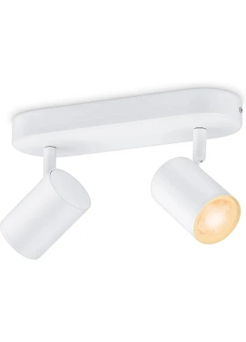 Світильник точковий накладний розумний IMAGEO Spots, 2х5W, 2200-6500K, RGB, Wi-Fi, білий WiZ (393476004)