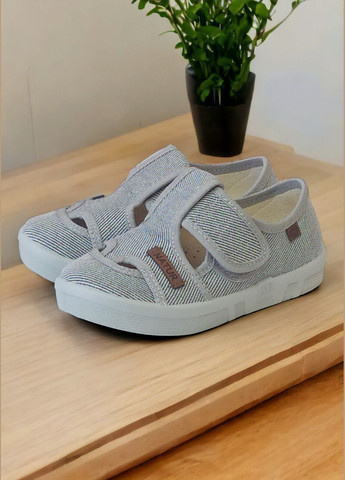 Серые тапочки для мальчика ортопедические natur robert роберт Waldi