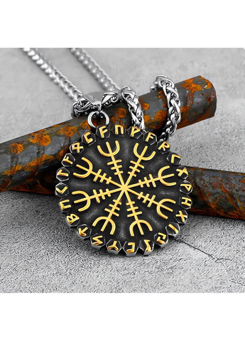 Подвеска двухсторонняя 2 в 1 - амулеты Вегвизир и Шлем Ужаса No Brand (360787812)