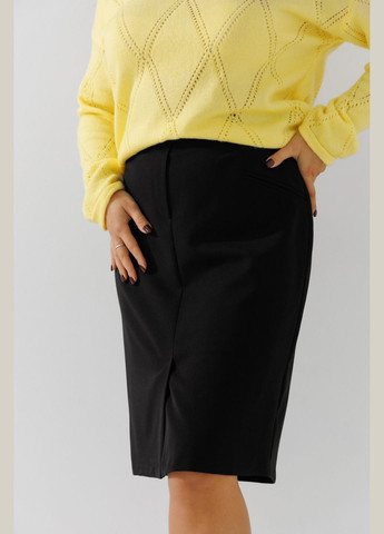 Черная юбка однотонная женская 1382 черный (2000990761385d) shop (2000990761385) No Brand