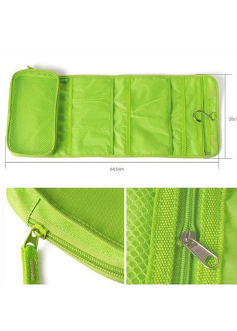 Органайзер косметичка підвісний зелений нейлон для подорожей та зберігання речей з крючком ProDobro (365443193)