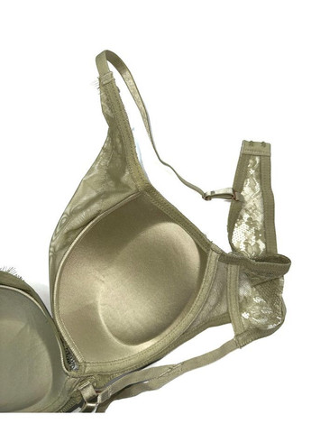 Оливковий комплект жіночої білизни бюстгальтер пуш ап трусики Porlloma Класична