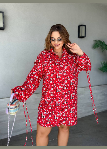 Червона повсякденний, кежуал жіноча сукня трансформер сукня-трансформер Style Point з квітковим принтом