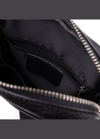 Компактная мужская сумка на плечо из натуральной кожи 23021 Черный Vintage (348358931)