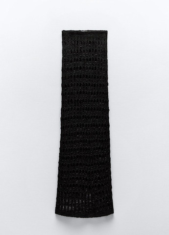 Черное повседневный платье Zara с абстрактным узором