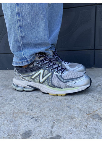 Сірі Осінні кросівки чоловічі new balance 860 v2 grey нью беланс 860 No Brand
