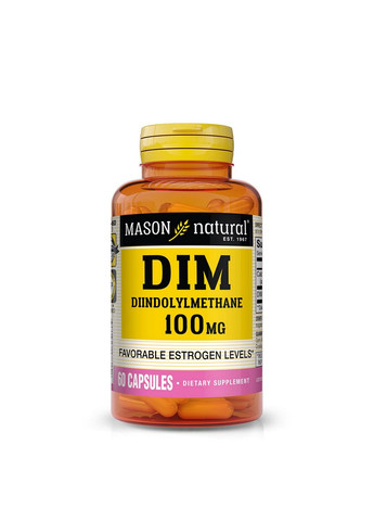 Натуральная добавка Dim Diindolylmethane 100 mg, 60 капсул Mason Natural (293341443)