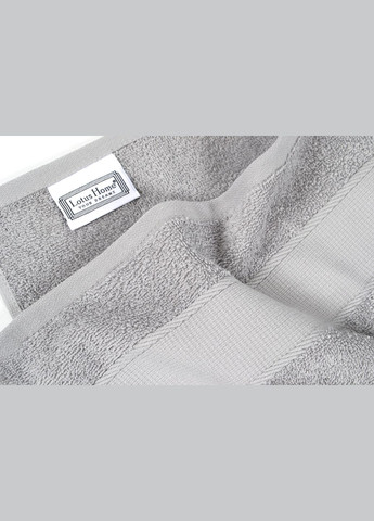 Lotus полотенце махровое home - dena gri серый 70*140 серый производство -
