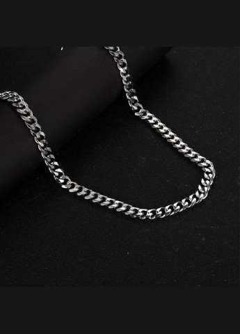 Чоловічий металевий срібний ланцюжок на шию з нержавіючої сталі, підвіска 5 мм No Brand (328251200)