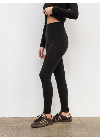 Черные демисезонные легинсы из микрофлиса Romashka