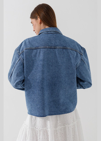 Голубая демисезонная куртка джинсовая Zeo Basic