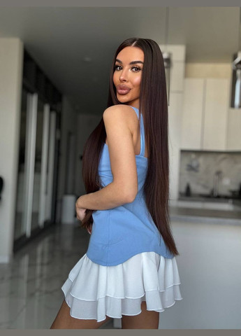 Блакитна кежуал сукня N.Family однотонна