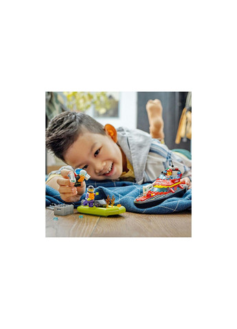 City Лодка пожарной бригады 144 детали (60373) Lego (304055051)